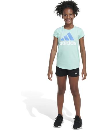adidas Girls' Short Sleeve Cotton Tee - Easy Green - Size S (7/8) - Buy Online on GoSupps.com