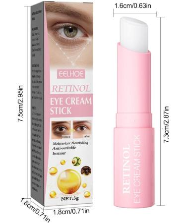  Pekoluta Eye Brightener Stick Eye Cream Moisturizing Eye Cream for Puffiness and Puffiness 3g - Buy Online on GoSupps.com