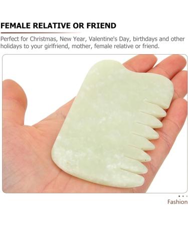 Buy Wofashpuret 2-Piece Jade Comb Set - Chinese Gua Sha Massage Tools for Relaxation & Wellness - Buy Online on GoSupps.com