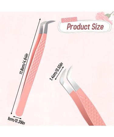 Lash Extension Nano Fiber Tip Tweezers - Professional Precision Pink Tweezers for Volume Lash Supplies - Buy Online on GoSupps.com