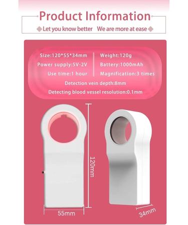 SSDDLZEQ Rechargeable X-Ray Vein Finder | Easy Vein Illumination & Subcutaneous Vessel Detection for Accurate Medical Use - Buy Online on GoSupps.com