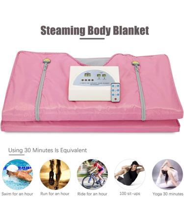 SHANG-JUN 2 Zone Heating Sauna Blanket - Weight Loss Body Shaper & Detox Therapy - Anti-Aging Home Use (Purple) - Buy Online on GoSupps.com