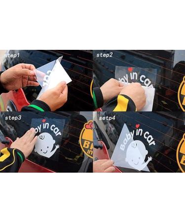 Baby on Board Car Decal Sticker - 2X Girl Sticker for Safety & Cute Vinyl Design - Buy Online on GoSupps.com