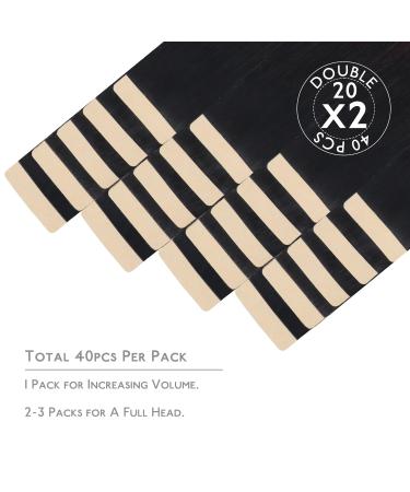 Buy If-of-Hearted Tape Extensions - 40pcs 100g 16 Jet Black to Burgundy Real Hair - Invisible Hair Extensions for Seamless Look - Buy Online on GoSupps.com