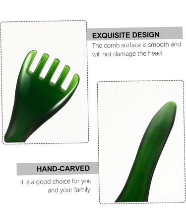 Minkissy 1stk Massage Device - Five Claws Horn Scratching Comb & Acupuncture Pen for Muscle Relief - Antistatic Resin Wax Skin Care Tool (17x5.5cm Green) - Buy Online on GoSupps.com
