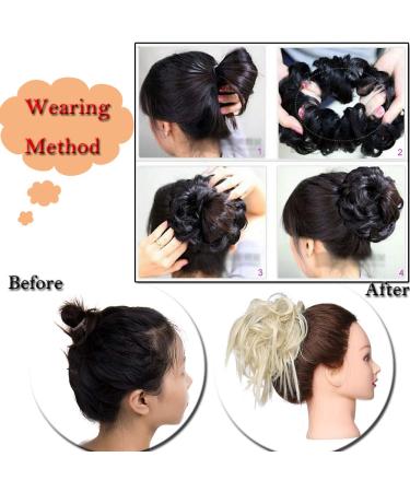 Buy SEGO Curly Updo Hairpiece Tie - Natural Dark Blonde & Blonde Hair Extension (45G) for Effortless Bun Style - Buy Online on GoSupps.com