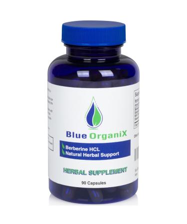 Blue Organix Berberine with Milk Thistle 500mg Formula HCL Complex Supplement with Silymarin for Better Absorption 90 Vegetarian Capsules 1 Bottle Overall Health Support