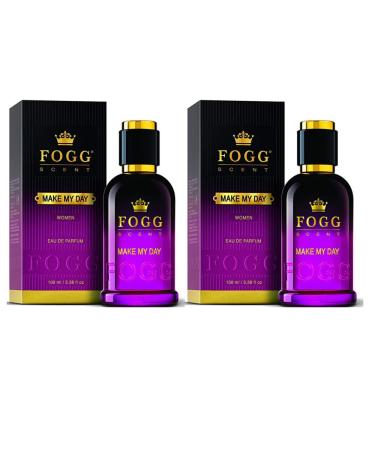 FO'GG Women Spray Scent Make My Day Perfume Long-Lasting Fresh & Powerful Fragrance Spray Eau De Parfum 2 X 100 Ml (Pack Of 2) 200 Millilitres