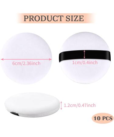 10 PCS Round Powder Puff Ultra Soft Makeup Sponge Set Velour Beauty Spong Blender Make up Tools for Loose and Body Powder Setting Powder Face Concealer Cosmetic Foundation Blush Skin-Friendly (White) - Buy Online on GoSupps.com