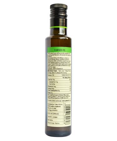 PDR Premium Flaxseed Oil - 8.4 fl. Oz. | Cold-Pressed, 100% Natural, Unrefined, Vegan | Glass Bottle, Gluten-Free, Non-GMO - Buy Online on GoSupps.com