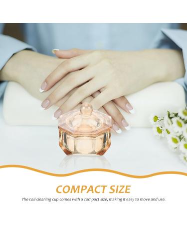 Beavorty Nail Art Acrylic Liquid Powder Glass Dappen Dish Nail Crystal Bowl with Lid Nail Art Brush Washing Container for Nail Art Manicure Care Tools - Buy Online on GoSupps.com