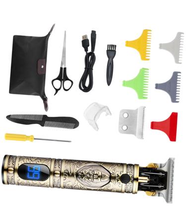 minkissy 2 Sets Mens Beard Trimmer Mustache Trimmer Clippers for Men Beard Trimmer for Men Professional Hair Clippers Hair Trimmer Cordless Clippers Stainless Steel T9 Household