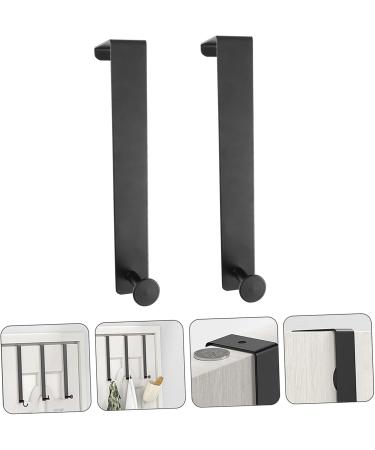 jojofuny 2pcs Door Hook Hat Wall Hanger Wall Mounted Clothes Rack Towel Valet Hat Hooks Hanging Door No Trace 21x4.5cm Black - Buy Online on GoSupps.com