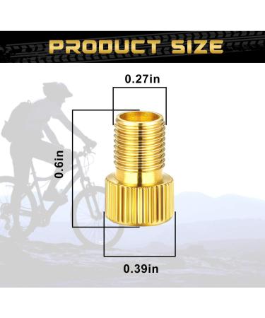Presta to Schrader Valve Adapter (5 Pack) Brass Bike Pump Tool - Convert French/UK to US - Stripe Design - Buy Online on GoSupps.com