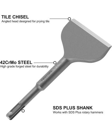 Firecore 3-Inch SDS Plus Cranked Bent Chisel Bit for Hammer Drill - Tile Removal Chisel for Concrete (3x6.5) -FS22365 - Buy Online on GoSupps.com