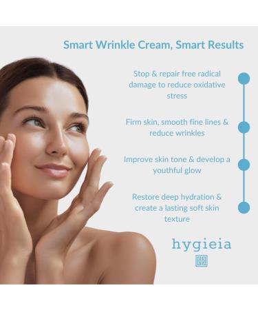 Hygieia + Smart Wrinkle Cream | Liposomal Anti-Aging Face Moisturizer with Bio Active 1% Idebenone Retinol (Vitamin A) Hyaluronic Acid | Deeply Penetrating Hydration for Fine Lines & Wrinkles | 4 oz - Buy Online on GoSupps.com