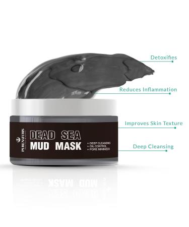 Organic Dead Sea Clay Mud Mask - Deep Pore Cleanser Antioxidant Skincare Soothes & Detoxifies - Ideal for All Skin Types - 2.8 oz - Buy Online on GoSupps.com