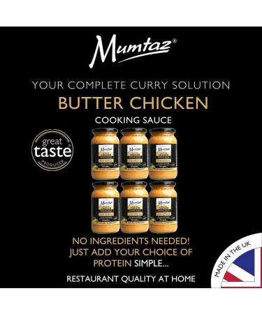 Mumtaz BUTTER CHICKEN Indian Curry Cooking Sauce - Pack of 6x350g - Restaurant Quality At Home - Serves 4-5 - Buy Online on GoSupps.com