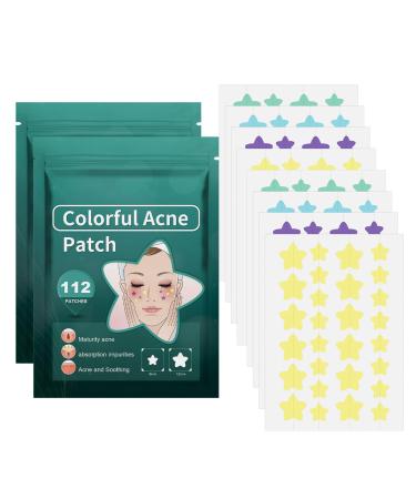 Star Shape Pimple Acne Patches 224 Pcs Hydrocolloid Spot Dots Stickers Acne Absorbing Cover Patch Blemishes Patch Cover Dot Patch for Acne Blemish Pimples Whiteheads Zit