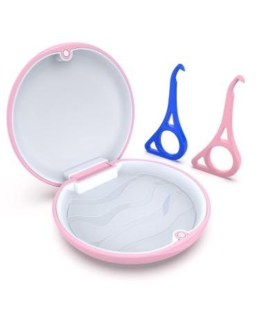 Retainer Case Solid Orthodontic Retainer Case with Aligner(2 pack Aligner)-Pink - Buy Online on GoSupps.com