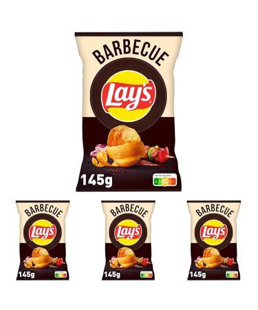 Lay's Saveur Barbecue 145 g (Lot de 4)