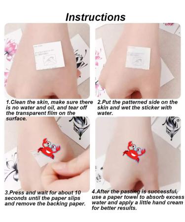 Under The Sea Mermaid Temporary Tattoos for Kids - Glitter Mermaid Birthday Party Supplies - Sea Creatures Party Favors for Girls - Ocean Animal Fake Tattoos - Buy Online on GoSupps.com