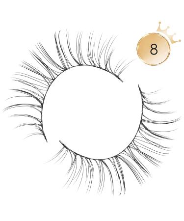 Frihappy False Eyelashes - Wispy Natural Look, Soft Faux Mink, 5 Pairs - 3D/6D Volume - Fluffy & Lightweight - Pack of 8 - Buy Online on GoSupps.com