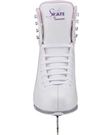 Jackson Ultima SoftSkate Women's/Girl's Figure Skate | Misses Finesse 180 | High Top Lace Up | Medium Support | SoftSkate | White/Purple - Buy Online on GoSupps.com