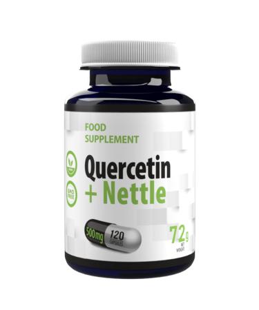 Hepatica Quercetin + Nettle Complex 500mg 120 Vegan Capsules 3rd Party Lab Tested High Strength Gluten and GMO Free