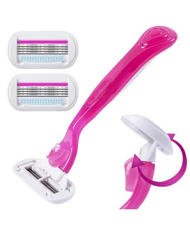 Wukesify women's razor portable women's rasier knife set 4-layer blade ladies razor razor armpit hair razor manual leg razor epilator