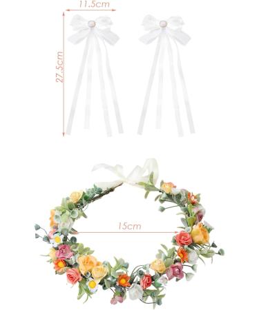 1 Pastoral Style Headband 1 Pair Of Lace Headbands Flower Crown Headband Women's Flower Headband Women's Flower Crown Flower Headband Flower Headdress - Buy Online on GoSupps.com