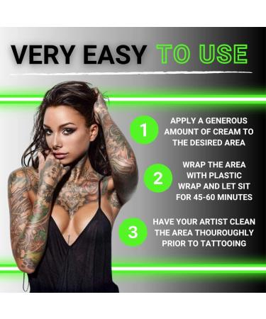 Painless Tattoo Numbing Cream - Maximum Strength, Long-Lasting Relief (3 Tubes) - Buy Online on GoSupps.com