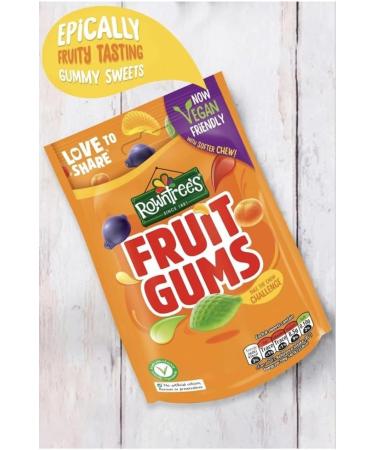 Fruit Gums Sweets Sharing Bags Vegan Friendly Pouch 6 x 120g Multipack Bulk Candy - Buy Online on GoSupps.com