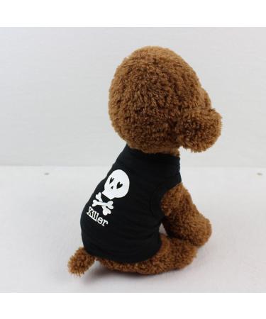 Smniao Summer Pet Clothes - Stylish Dog Vest & T-Shirt Costumes for Small Dogs & Cats - Perfect for Chihuahua & Puppies (M Black-B) - Buy Online on GoSupps.com
