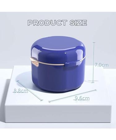 Denture Case Denture Cup for Soaking Dentures Denture Bath Box with Rinsing Basket Portable False Teeth Storage Containers Thorough Cleaning of Dentures Retainer Clear Braces (Blue) - Buy Online on GoSupps.com