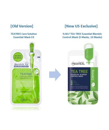 Mediheal Tea Tree Essential Blemish Control Mask - 10 Masks, Skin Soothing & Sebum Control for Sensitive Oily Skin - Buy Online on GoSupps.com