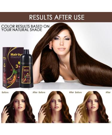 3-in-1 Hair Dye Shampoo for Instant Grey Coverage - Herbal Ingredients for Women & Men - 500mL (Coffee) - Buy Online on GoSupps.com