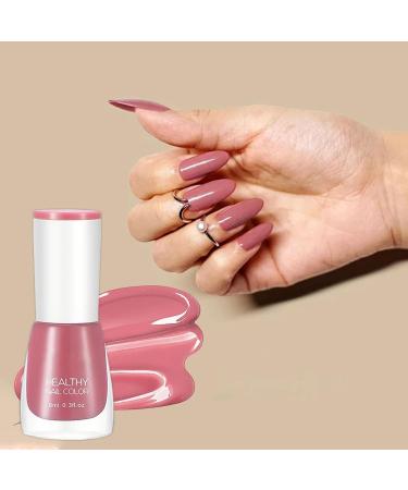 Nude Pink Nail Varnish Long Lasting Quick Dry Nail Polish Breathable Nail Polish No Need Cure Chip-resistant Nail Varnish DIY at Home Manicure Gift for Women & Girls - Buy Online on GoSupps.com