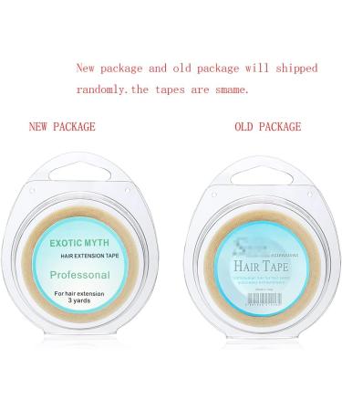 Long-lasting Double Sided Hair Extension Tape (8mmx3yards White) - 3+ Months Hold - Buy Online on GoSupps.com