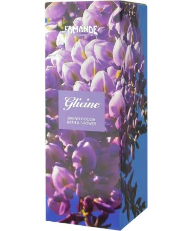  L'Amande L'AMANDE - Fresh and flowery bubble bath for men and women with mimosa and jasmine body cleansing and moisturizing gel with emollient iris delicate and natural foam bath - Wisteria 250 ml - Buy Online on GoSupps.com