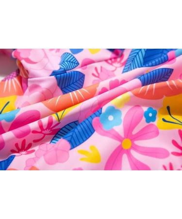 BONVERANO Baby Girls Swimsuit | Toddler Bathing Suit with UPF 50+ Sun Protection | Long-Sleeve Zipper One Piece Swimwear | 18-24 Months | Sunflower Print - Buy Online on GoSupps.com