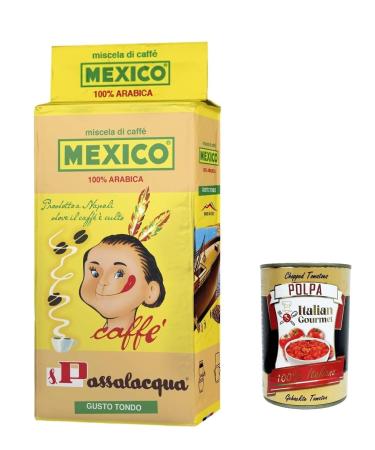 Italian Gourmet E.R. Passalacqua Mekiko Mexico 100% arabica Italian ground coffee 250 g + Italian Gourmet Pulp 400 g