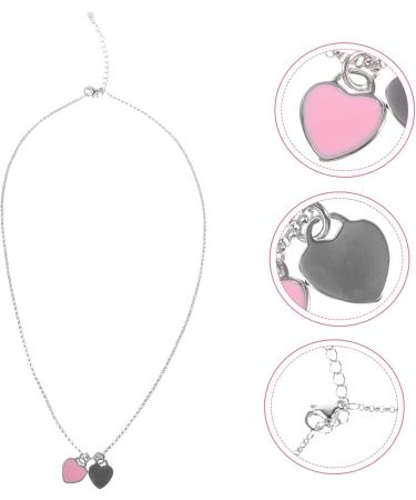 Yardenfun Double Heart Pendant Necklace Decor Necklaces A Necklace Fashion Plating Alloy - Buy Online on GoSupps.com