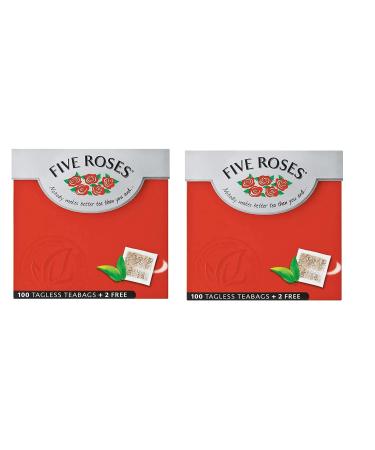 Five Roses Tea - Ceylon Tea 102 Tagless Teabags (Pack of 2)