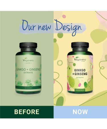 Ginkgo Biloba & Panax Ginseng Capsules | 12000mg Ginkgo & 2000mg Korean Red Ginseng Extracts | Lab-Tested, Additive-Free | 120 Capsules (4 Months Supply) | Vegan-Friendly - Buy Online on GoSupps.com