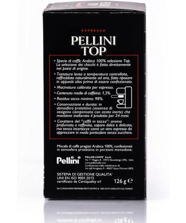 Pellini Caf Top 100% Arabica 108 Coffees in Compostable ESE Pods with Intense and Enveloping Aroma and Delicate Roasting 6 Packs of 18 Pods - Buy Online on GoSupps.com