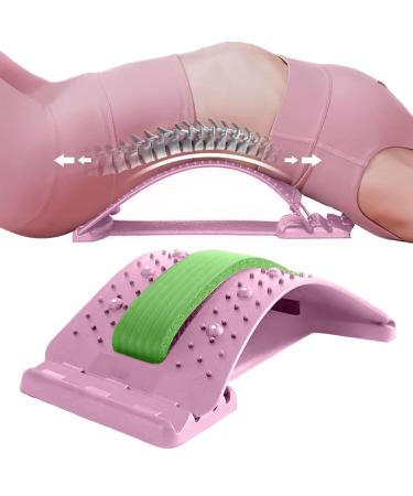 FmtwPhn Back Arch StretcherLumbar Stretcher Ergonomic Corrector Antislip 3 Levels Adjustable For Muscle Relaxation Lumbar Region Exercise Pink - Buy Online on GoSupps.com