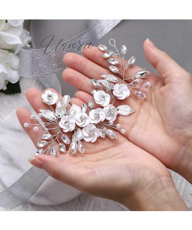 Unicra Silver Hair Jewelry for Weddings | Crystal Headdress & Hair Accessories for Brides & Bridesmaids - Buy Online on GoSupps.com