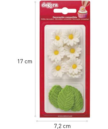 Decorative Magic24 Edible Flowers for Cakes | Sugar Flowers - 7 Variety + 5 Leaves 2 Colors | Tortendendeco Marrees Wedding Decoration - Buy Online on GoSupps.com