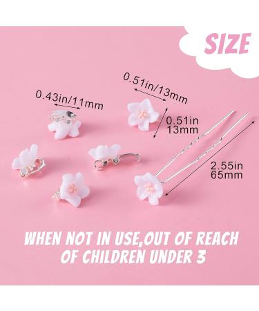 HINZIC 30PCS Mini Pearl Hair Claw Clips - White Lily Pink Core Hairpins for Wedding Bride Party Prom - 2 Styles - Buy Online on GoSupps.com